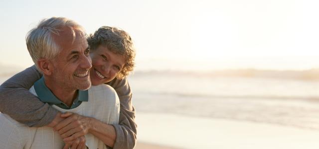 Retired Couple on a Beach